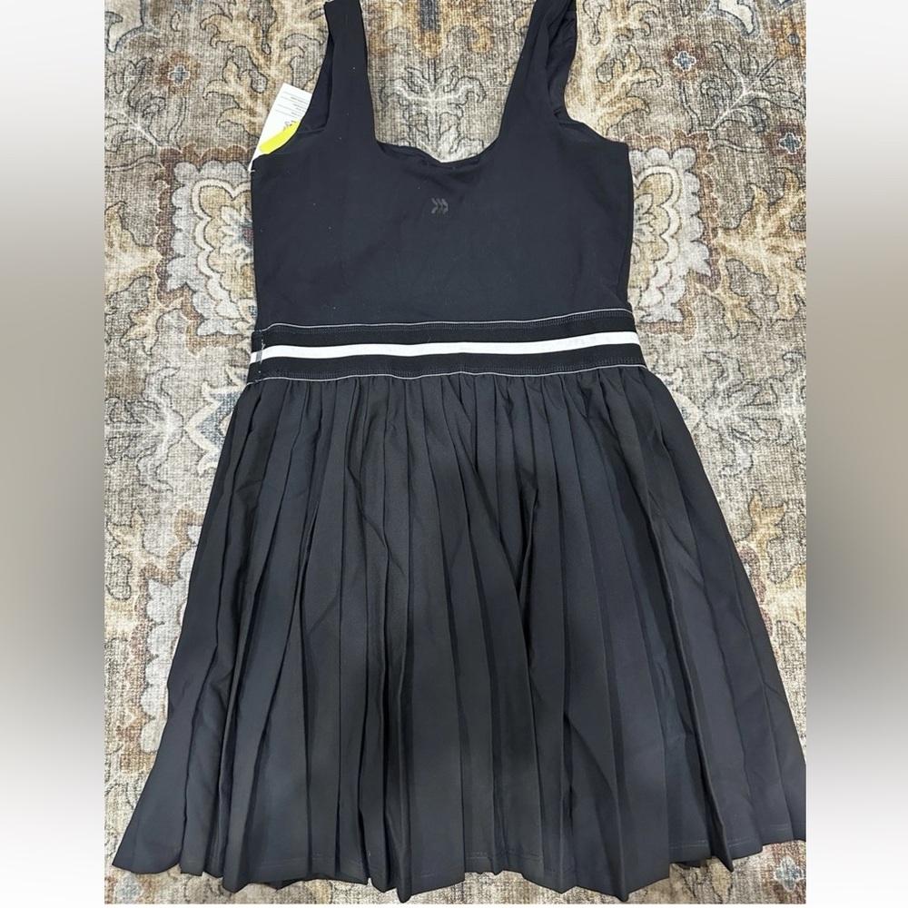 All In Motion Women’s Black Pleated Athletic Dress Size S Built-In Shorts NWT